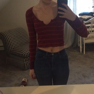 BDG Long Sleeve Crop Top